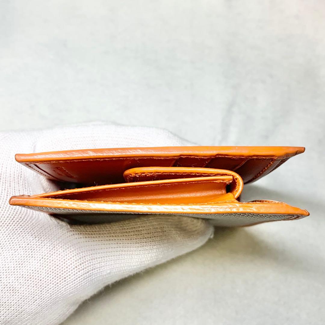 未使用級 ハンティングワールド 折り財布 ゾウロゴ グレー×ブラウン 付属品