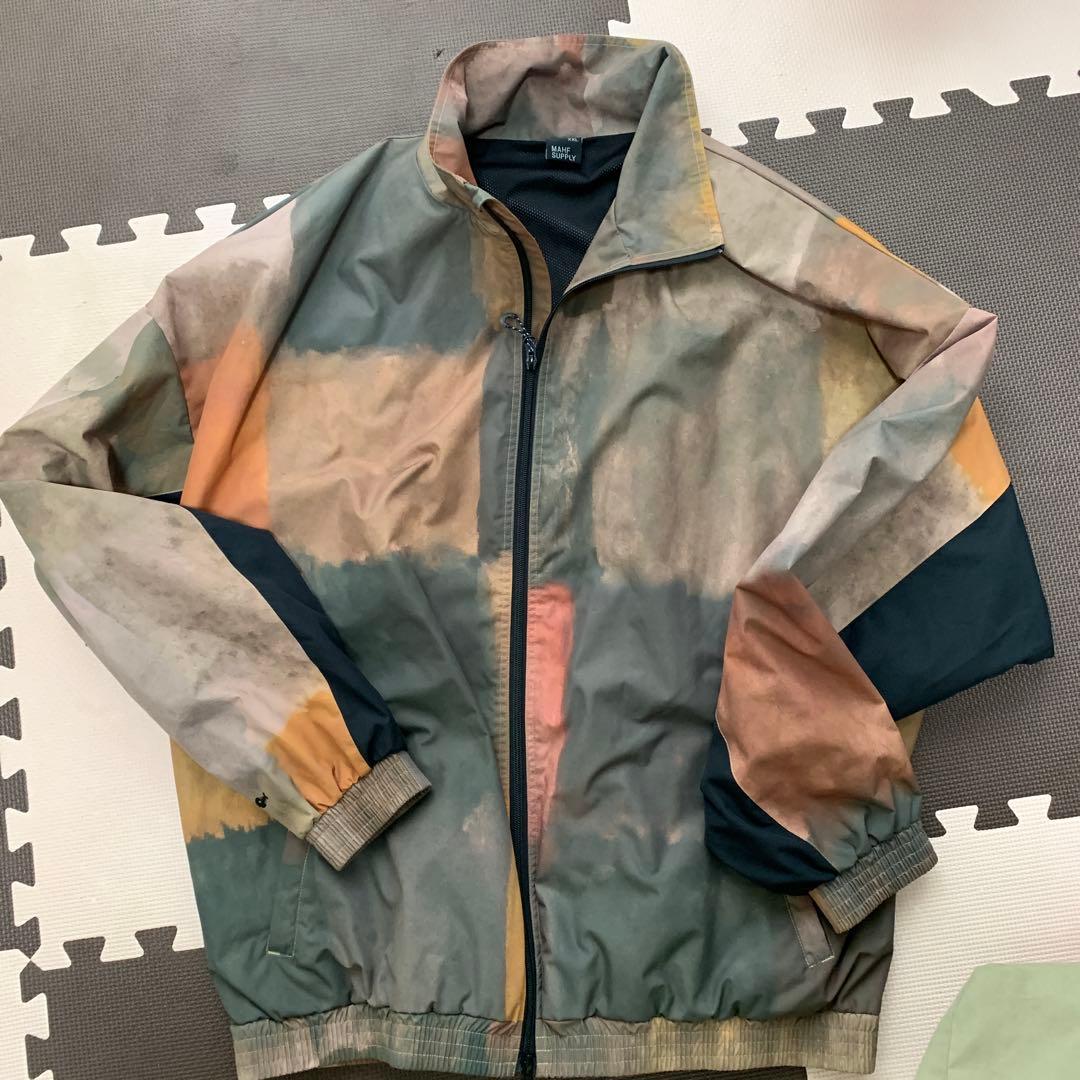 MAHF ブロック柄　ブルゾン　ジャケット　XXL