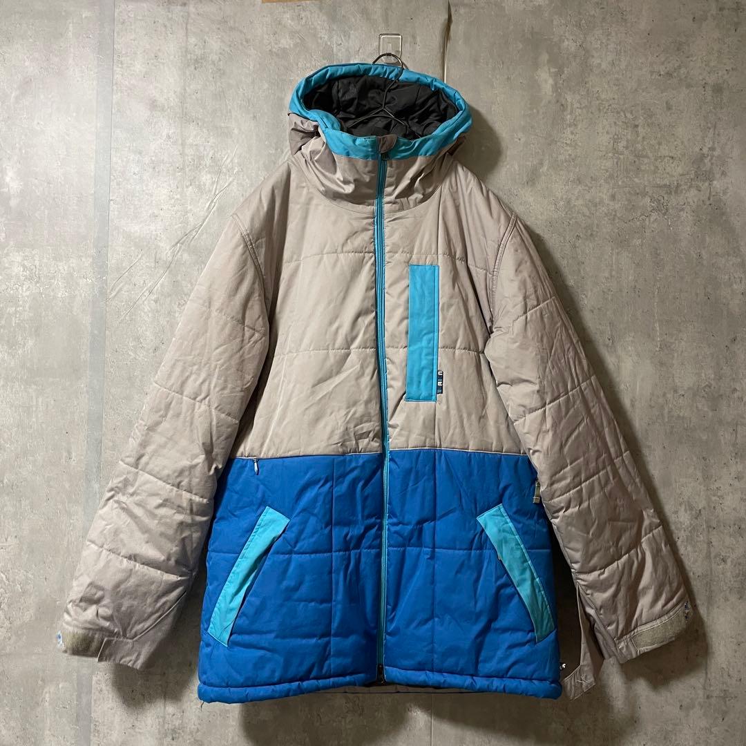 Burtonバートンスキーウェアスノーボードジャケットパーカーフード付灰色グレー