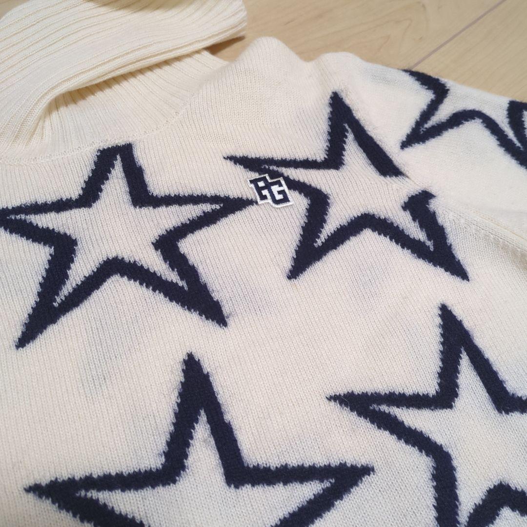 ★美品★PEARLY GATES　タートルネック　星柄　サイズ　1