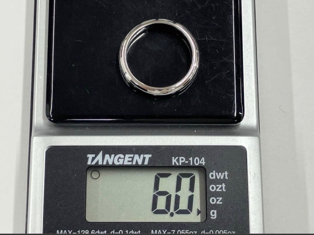 Pt900 ＃10.5 総重量6.0g 甲丸リング