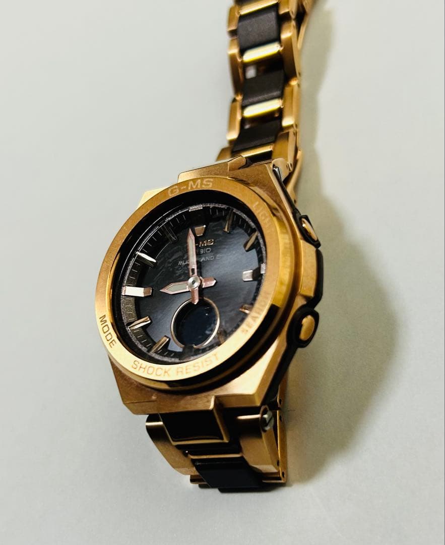 G-MS ゴールド/ブラック 自動巻き腕時計