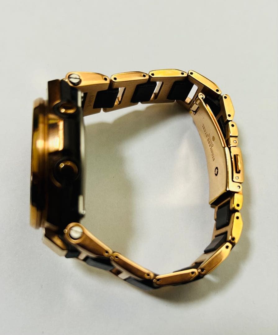 G-MS ゴールド/ブラック 自動巻き腕時計