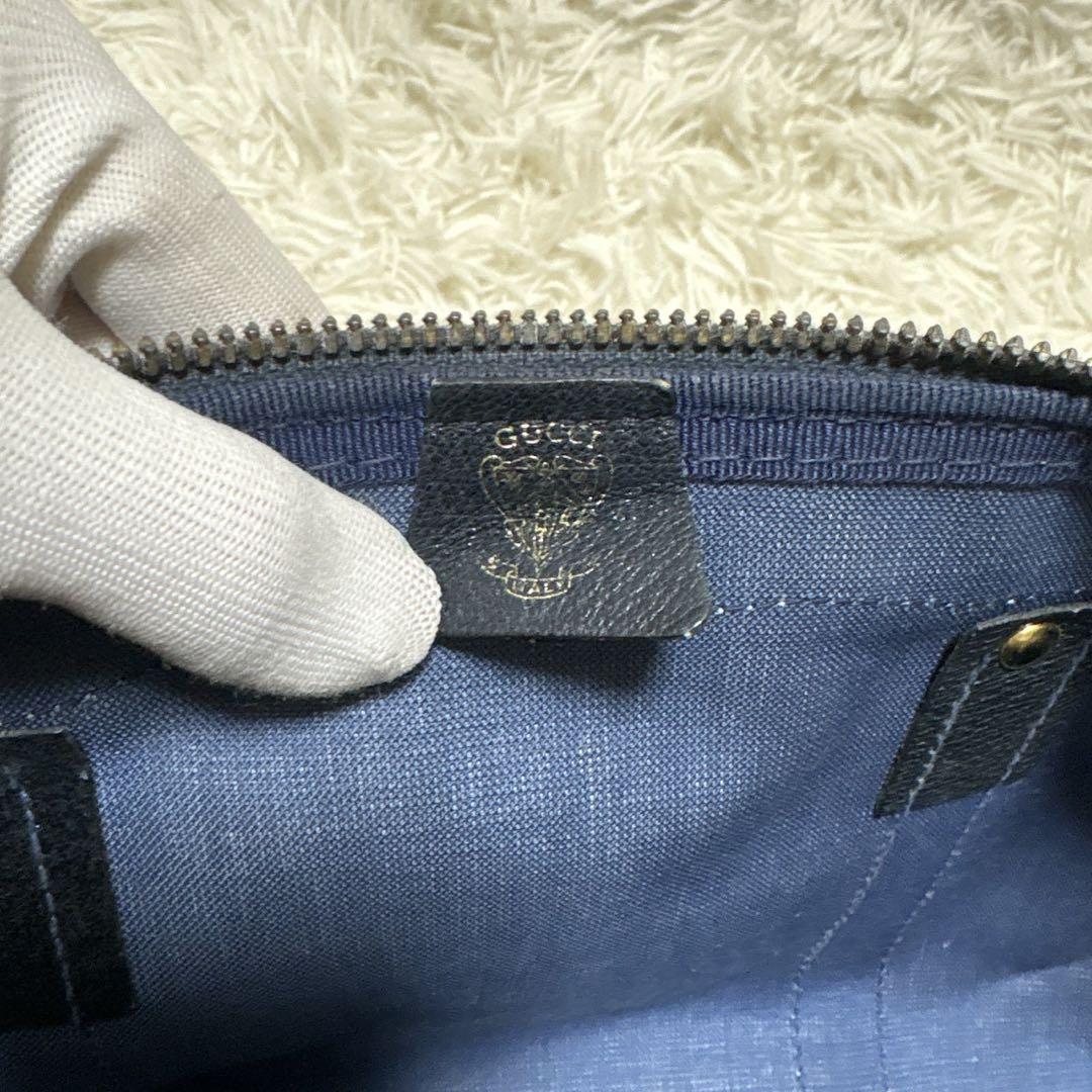 GUCCI オールドグッチ GG PVC ボストンバッグ 大容量