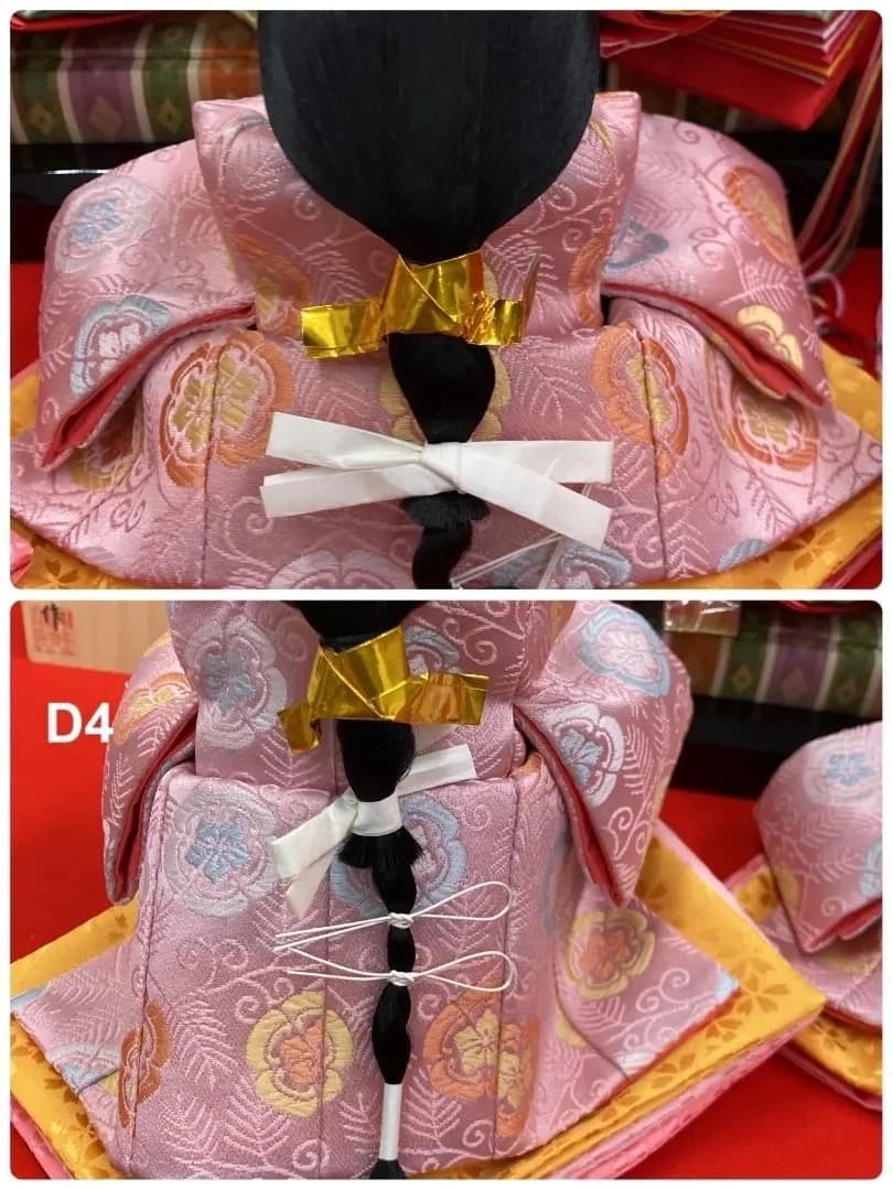 D4-2 美品　芥子サイズ　三人官女のみ　三段飾り官女のみ　ひな人形官女