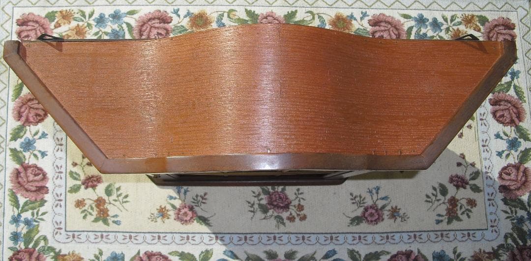 アンティーク調木製ウォールキャビネット☆壁掛けカップボード金彩 /飾り棚・ラック