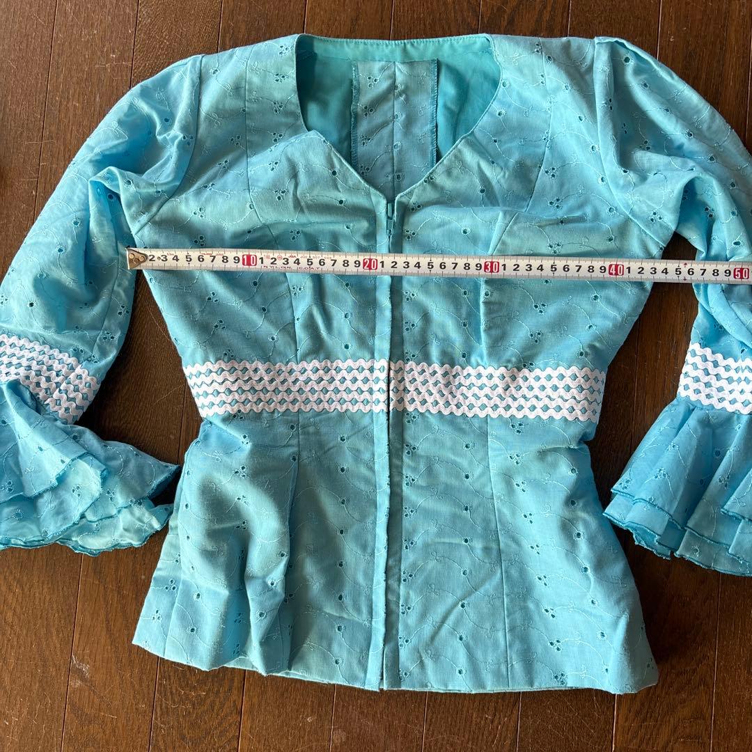 水色フラメンコツーピース