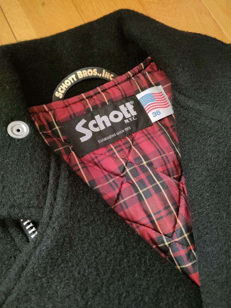 Schott × flaph フェルト ライダースジャケット 36