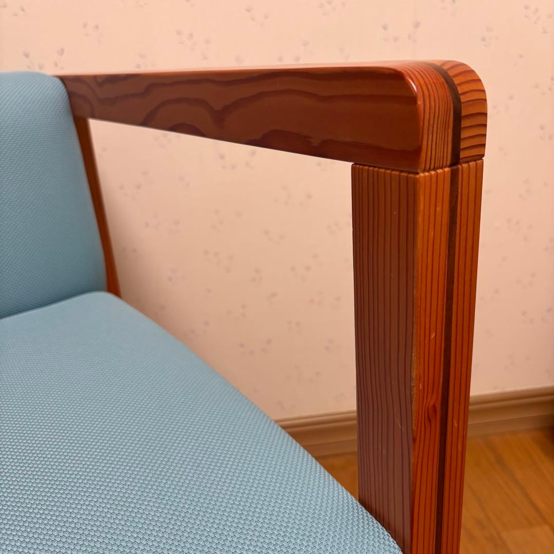 【美品】お洒落　ラウンジチェア　　大手企業設置品　北欧風　天然木