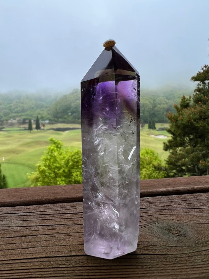 ロマネサイト入り　アメジストファントムインクォーツ　ポイント