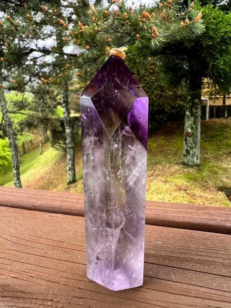 ロマネサイト入り　アメジストファントムインクォーツ　ポイント