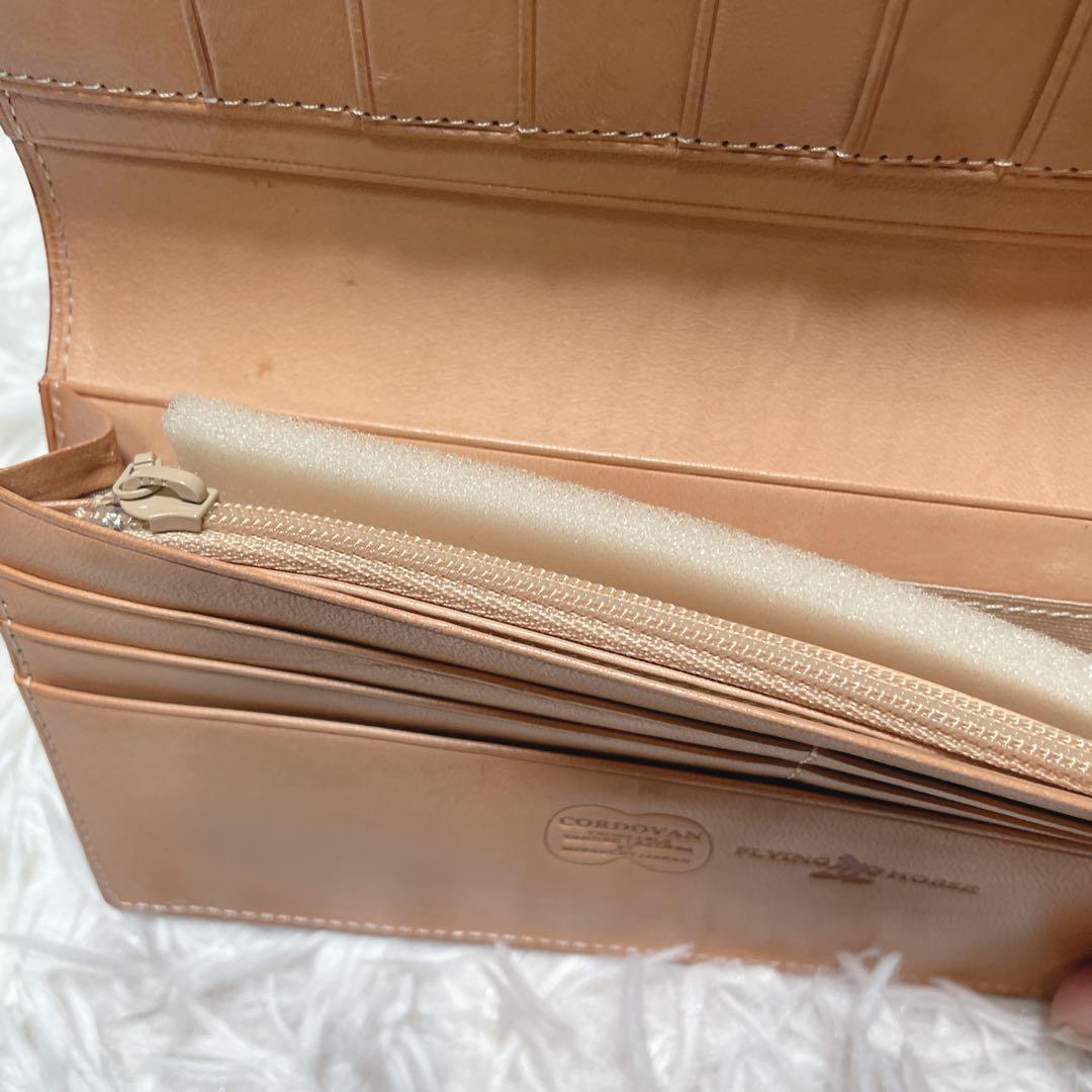 新品　未使用　フライングホース　コードバン　ブラウン　馬革　長財布　ロング