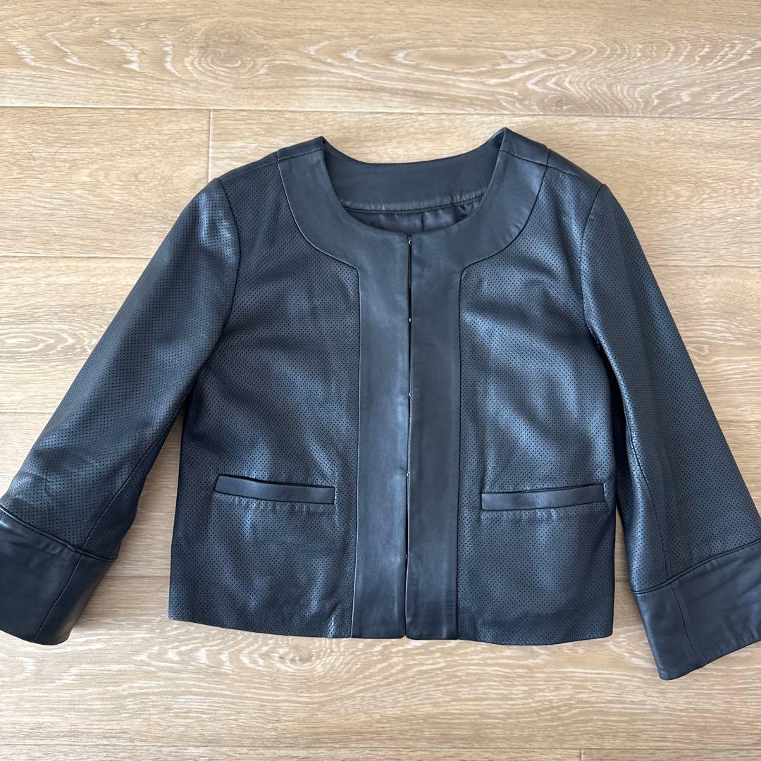 DOUBLE STANDARD CLOTHING レザージャケット　ブラック