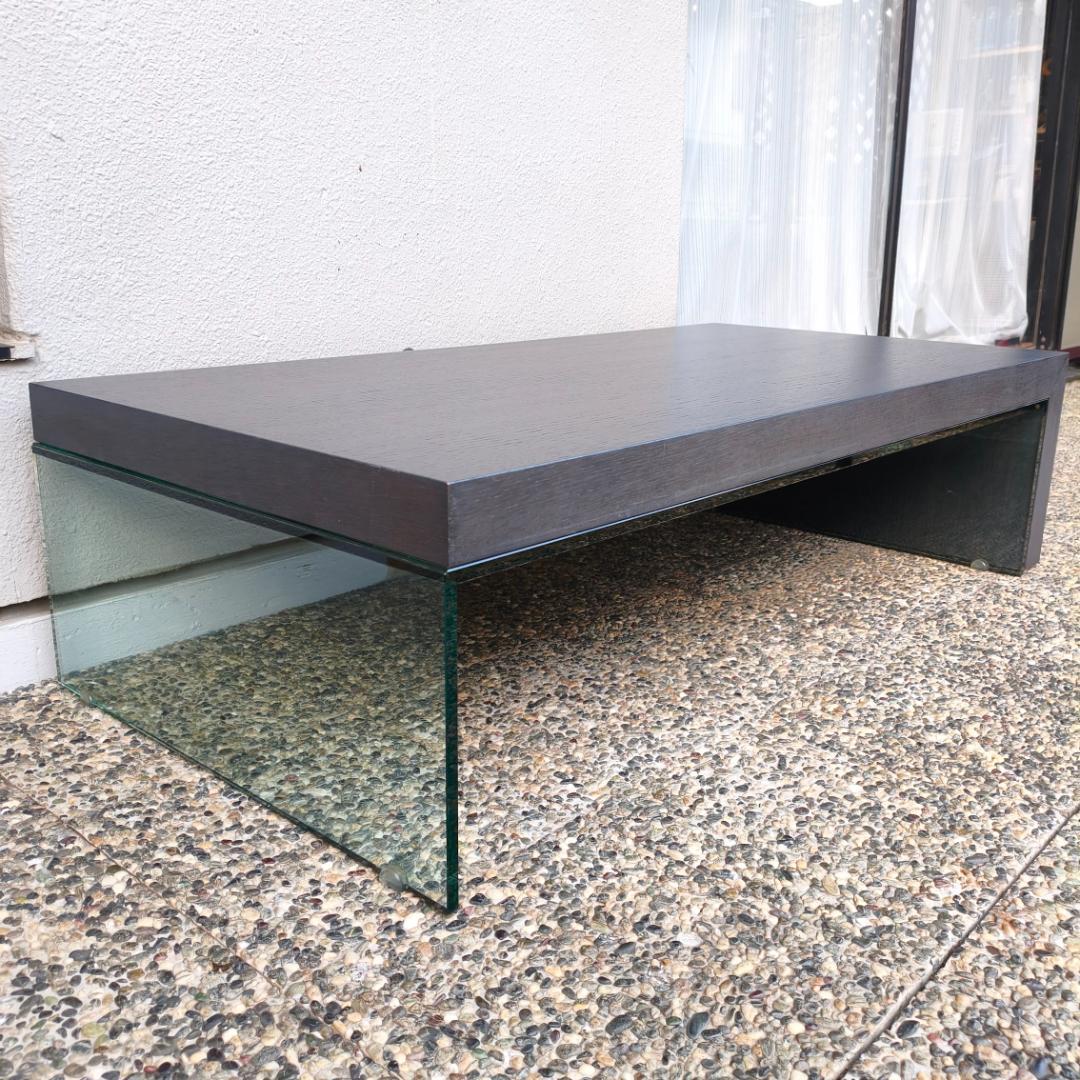 希少 Ligne roset リーンロゼ 伸長式 センターテーブル ガラス