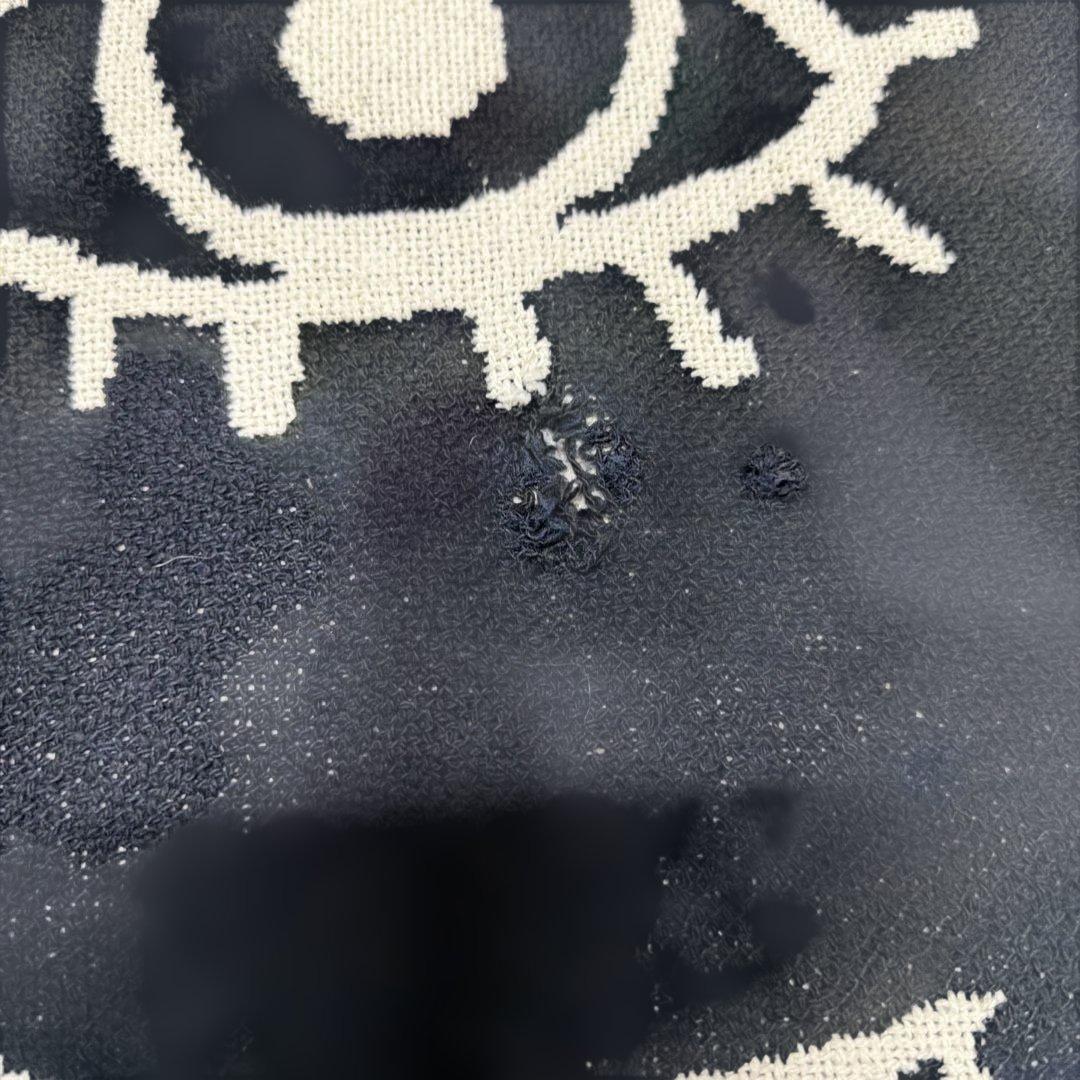 リバーシブル　目　マルチカバー　ソファカバー　ヴィンテージラグ　178x120