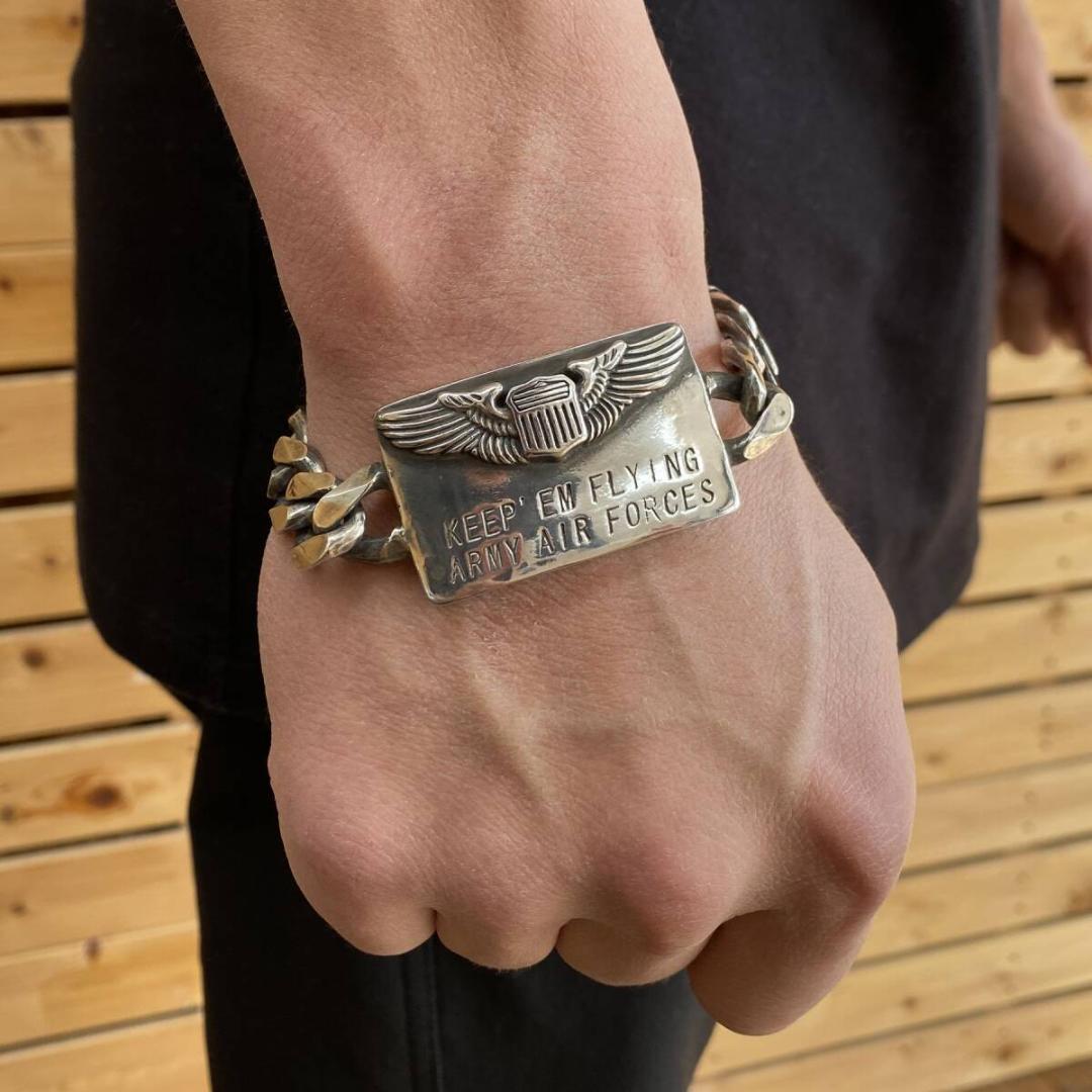 アクセサリー BUZZ RICKSON'S AVIATOR SILVER BRACELET