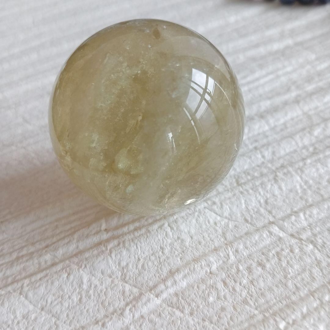 44mm　虹入りシトリン　丸玉　風水