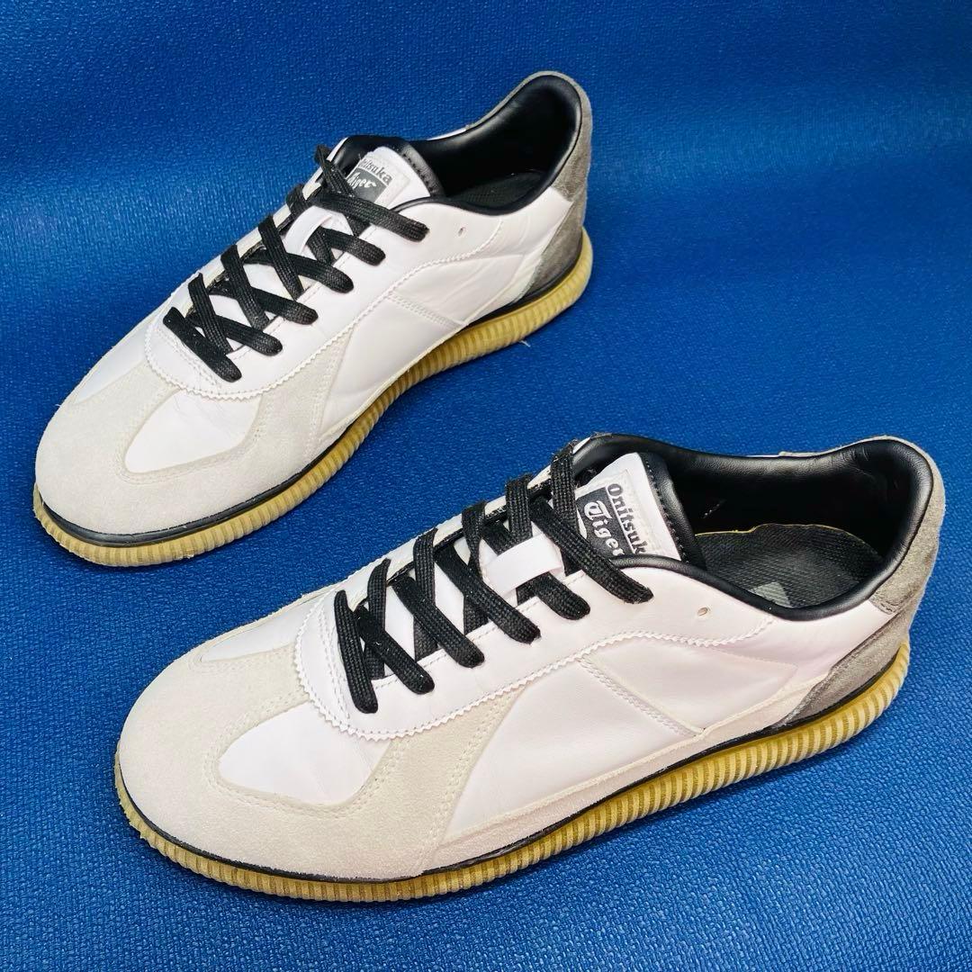 【Onitsuka Tiger 】28㌢デレシティ ホワイト×グレー　厚底レザー