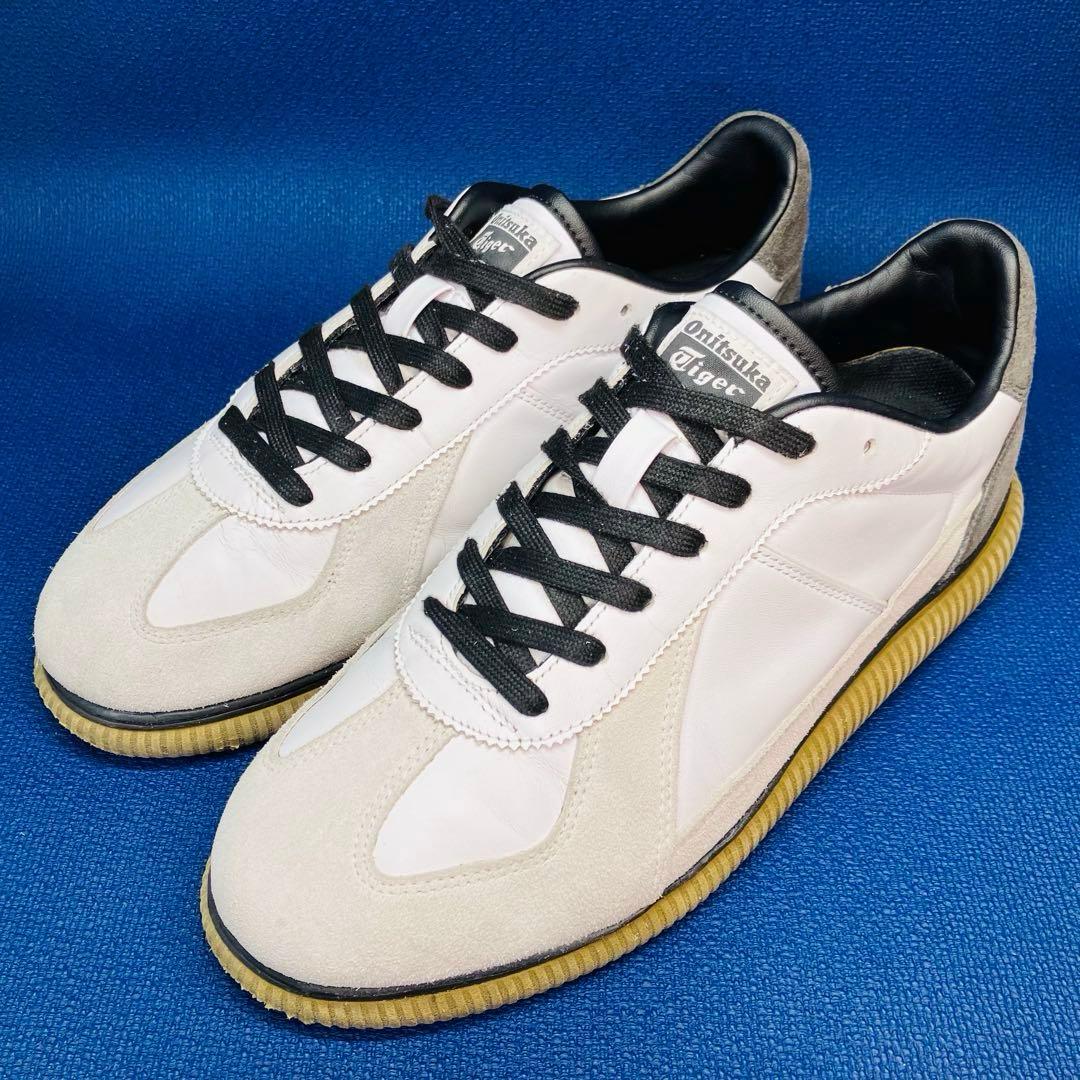 【Onitsuka Tiger 】28㌢デレシティ ホワイト×グレー　厚底レザー