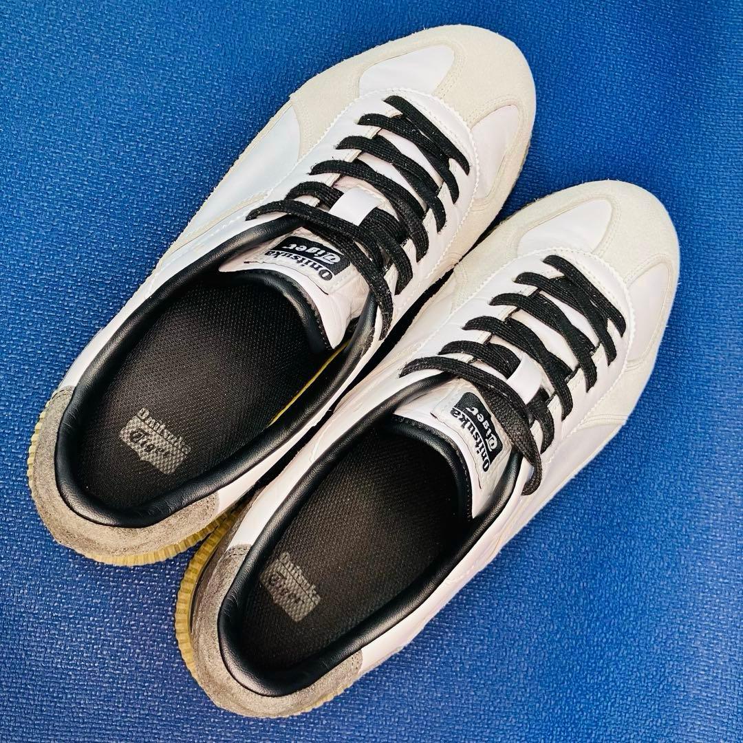 【Onitsuka Tiger 】28㌢デレシティ ホワイト×グレー　厚底レザー