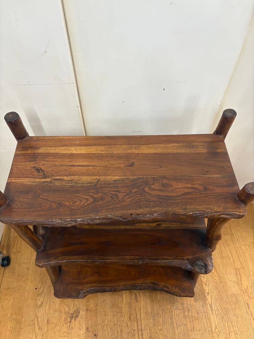 M116アンティーク調木製ラック 幅780mm