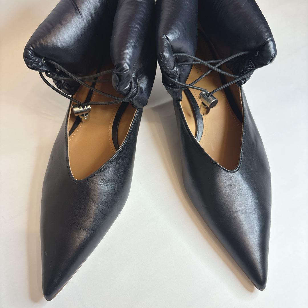 希少品　室内試し履きのみ　PIPPICHIC 黒　ダウン　ヒール　パンプス　37