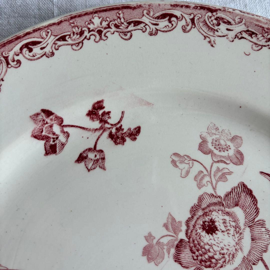 フランスアンティーク サルグミンヌ Fontangesプレート2枚セット