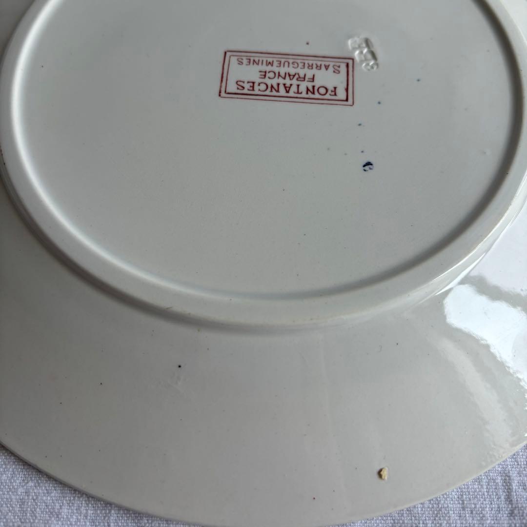 フランスアンティーク サルグミンヌ Fontangesプレート2枚セット