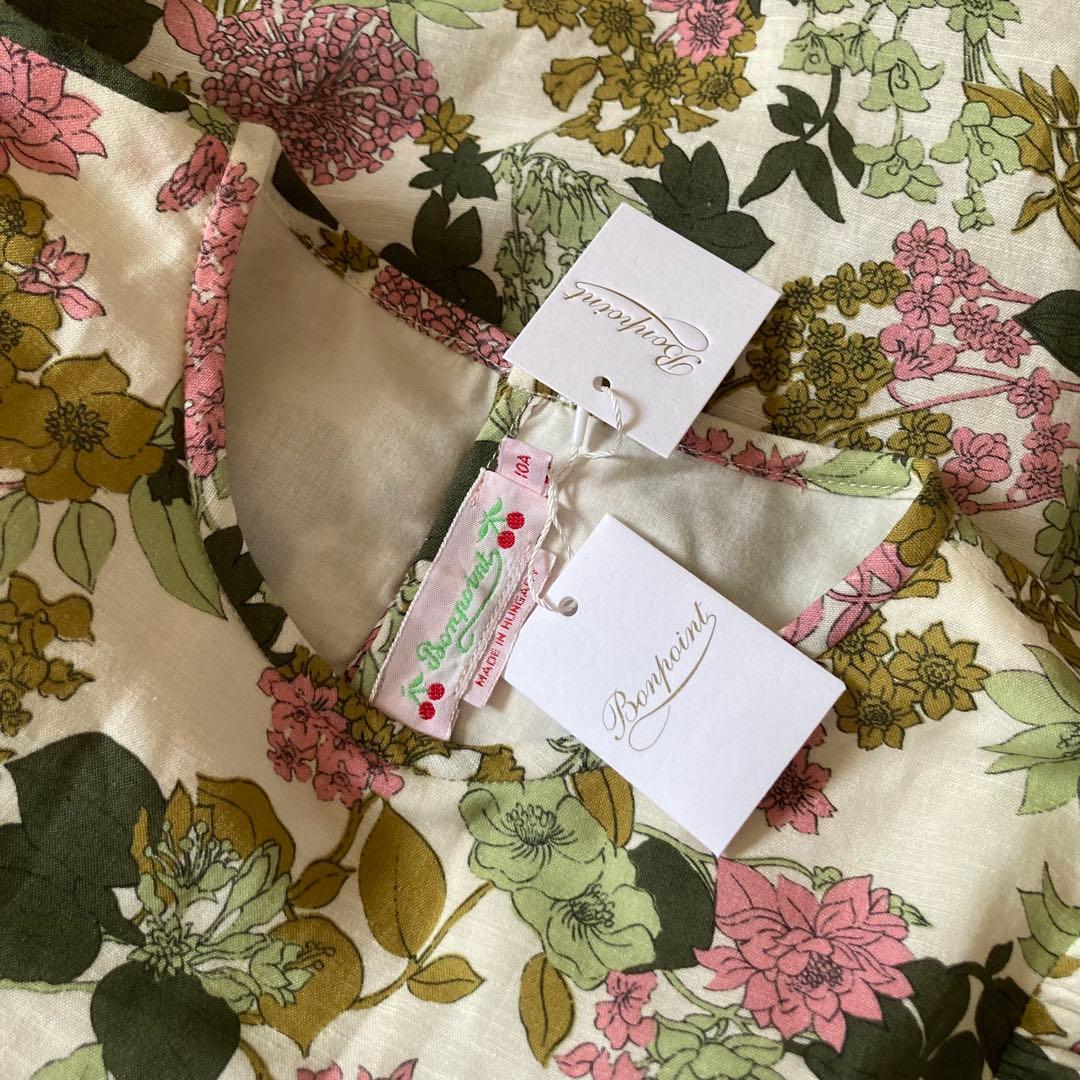 タグ付♡ボンポワン｜リネンコットン サンドレス✾リゾートワンピース140