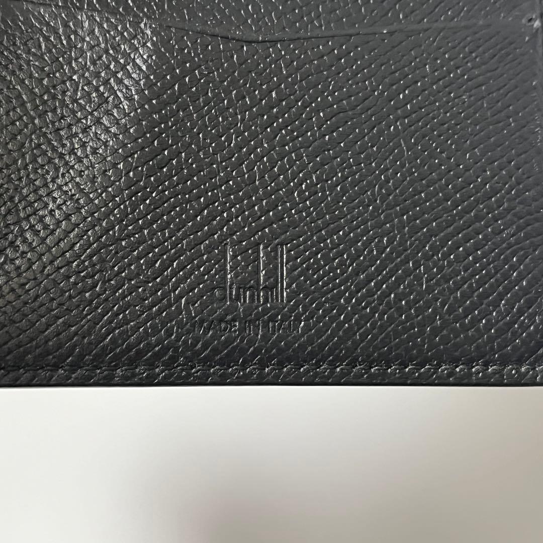 ダンヒル　マネークリップ　カドガン　ロゴ　レザー　黒　ブラック　メンズ