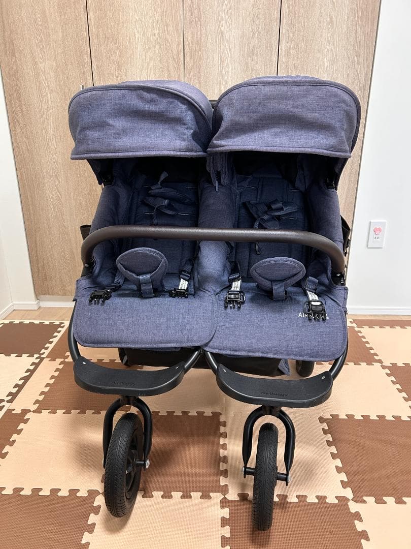 【AirBuggy】エアバギーココダブルEXフロムバース レインカバー付