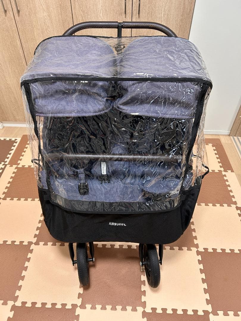 【AirBuggy】エアバギーココダブルEXフロムバース レインカバー付
