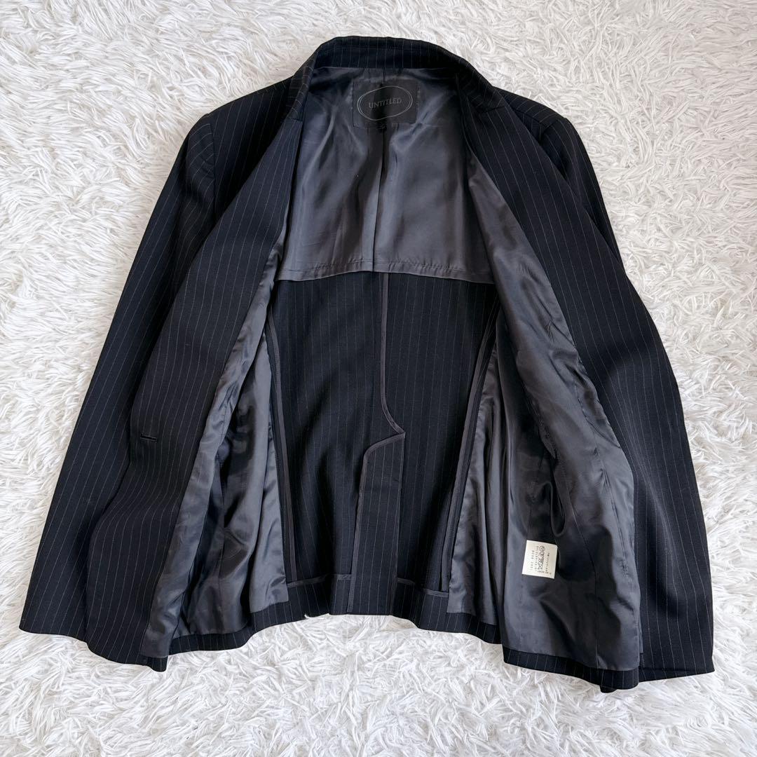 ✨美品✨UNTITLED アンタイトル パンツスーツ ストライプ 大きいサイズ