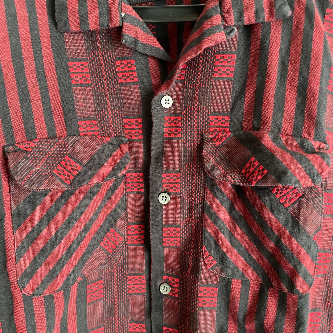 エンジニアードガーメンツ USA開襟チェック長袖シャツ