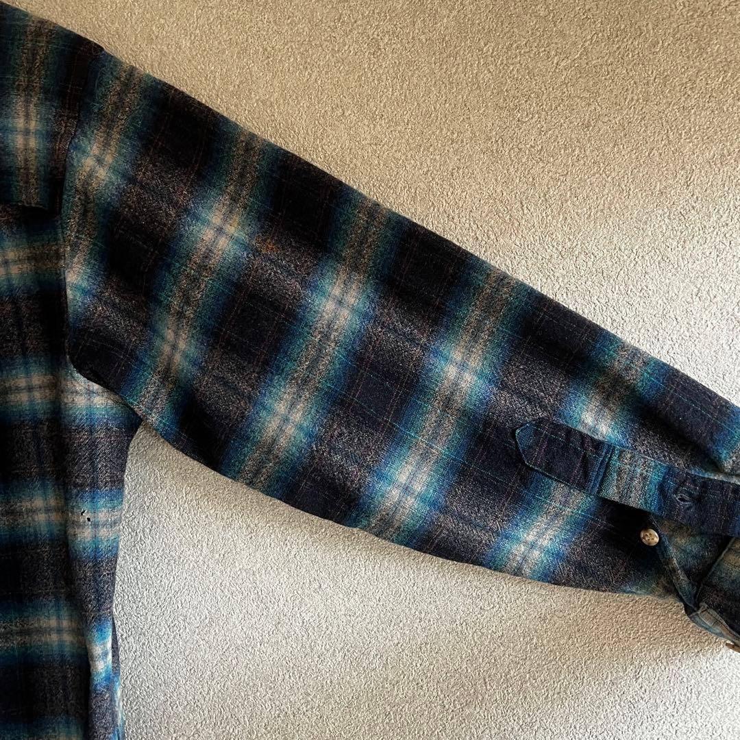 70s PENDLETON オンブレ　XLボートシャツ　アメカジ　ビンテージ