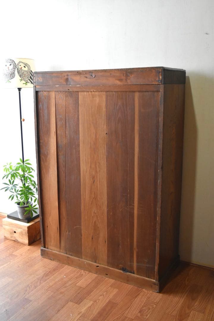 古家具 鏡付戸棚