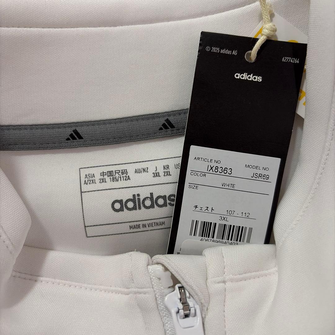 【未使用】adidas バックロゴ付フルジップジャケットJSR69/3XL