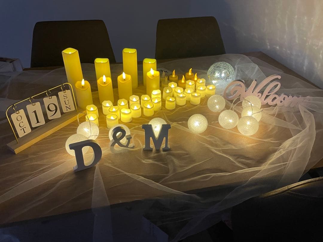 【これだけあれば大丈夫な結婚式節約セット】キャンドル、ゴールドサークル等