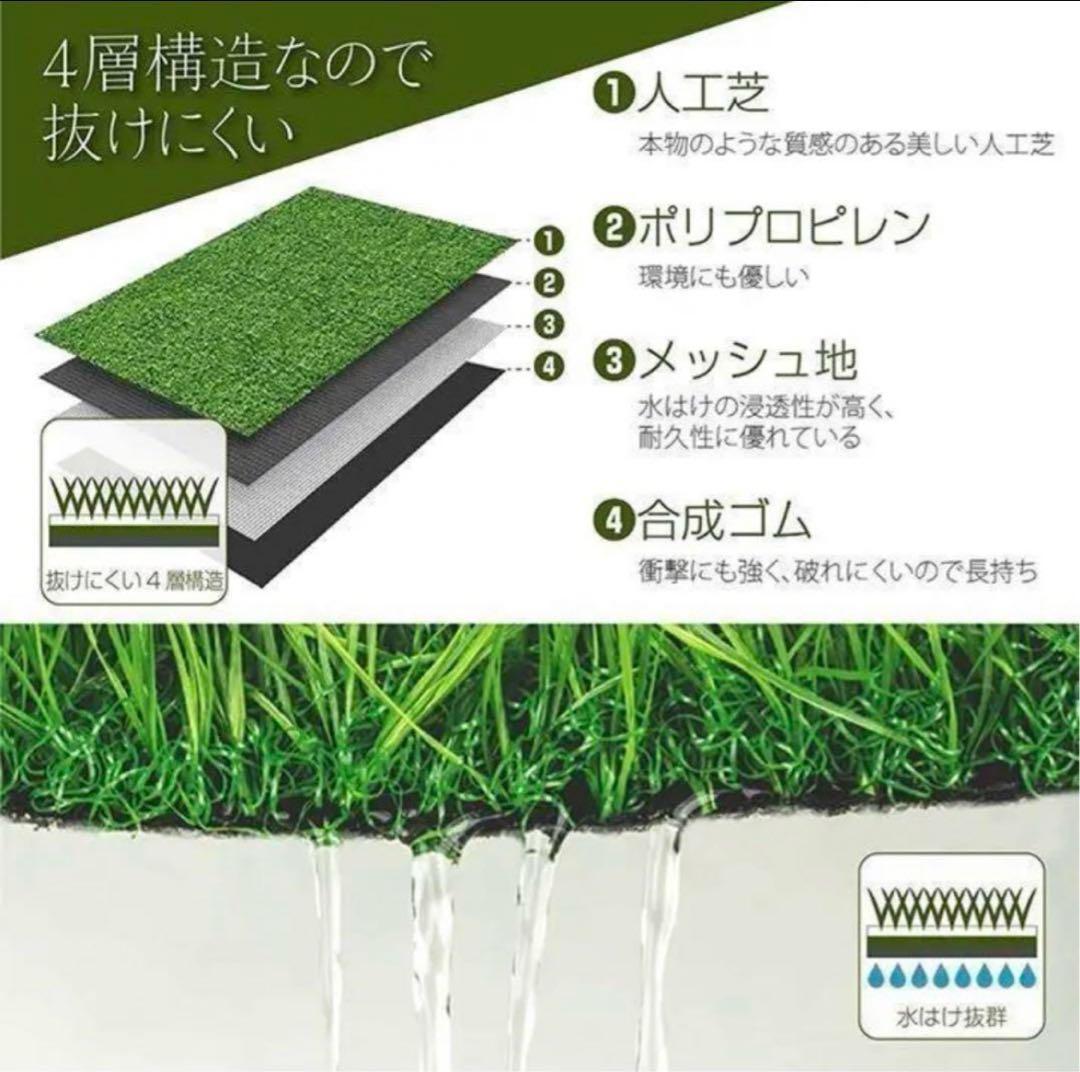 人工芝 ロール リアル 2m×10m 芝丈35mm 密度2倍 高耐久 固定ピン付