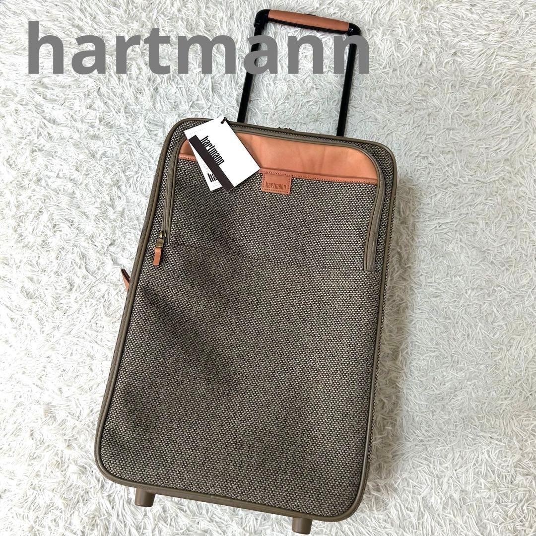 タグ付き✨ hartmann ツイード×レザー トラベルキャリーケース トロリー
