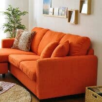 MONTELO 3人掛け カウチ (オレンジ色)