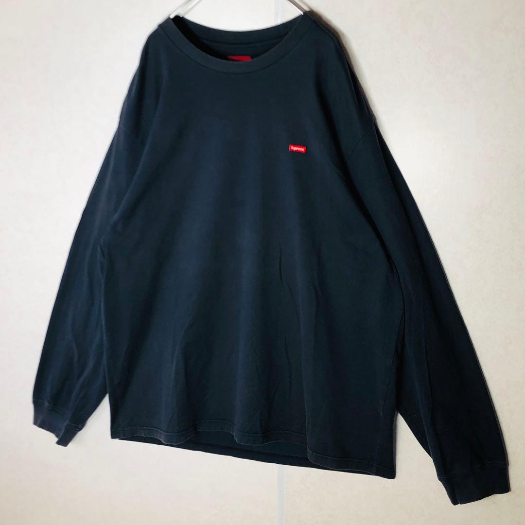 【希少XLサイズ】シュプリーム スモールボックスロゴ ロングスリーブTシャツ 黒