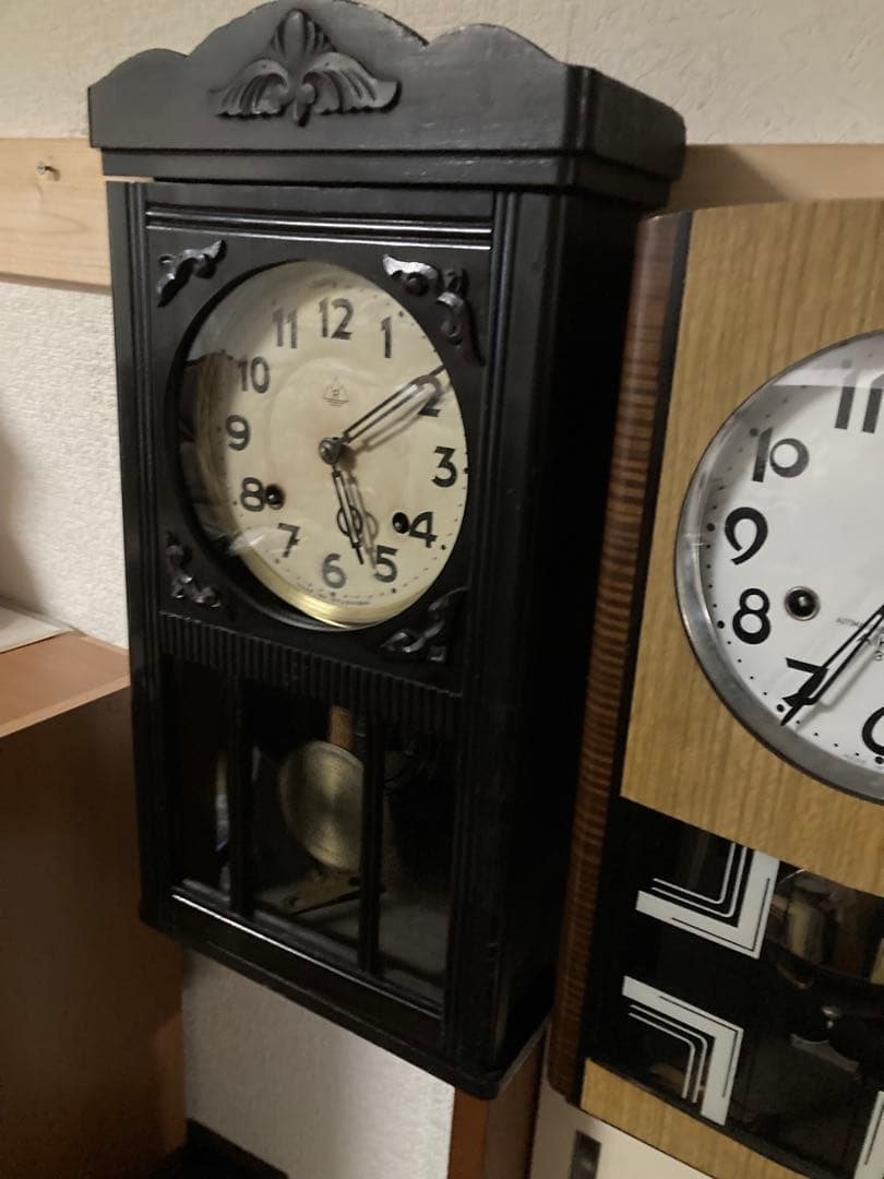 希少 龍水社アンティーク柱時計 8日巻ボンボン時計 稼働中