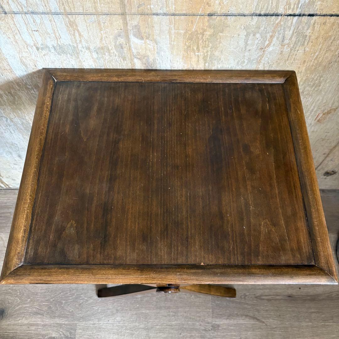 ヴィンテージ　ウッドクロスフレーム　サイドテーブル　コーヒーテーブル