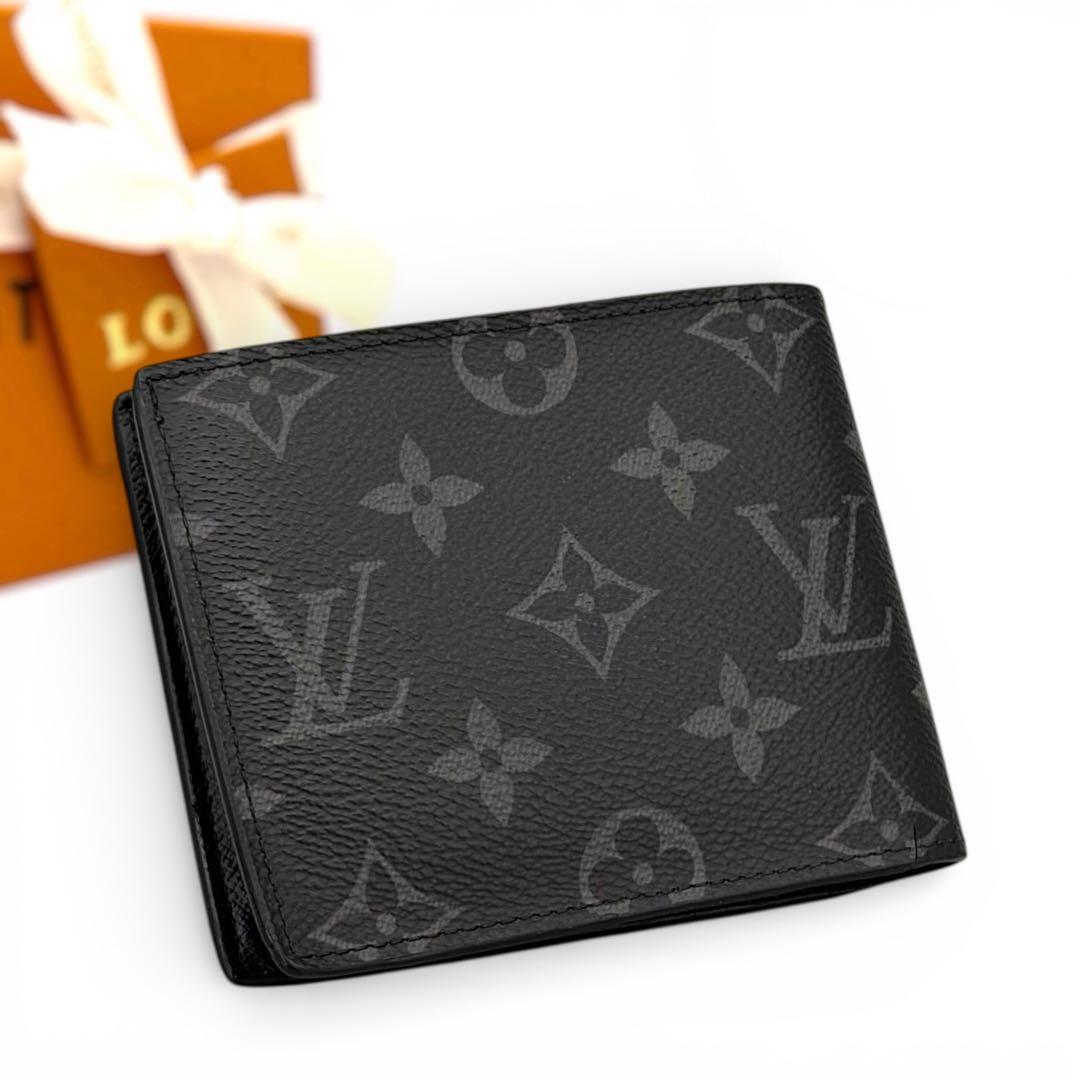 ルイヴィトン　エクリプス　モノグラム　ポルトフォイユ　マルコ　財布　二つ折り財布