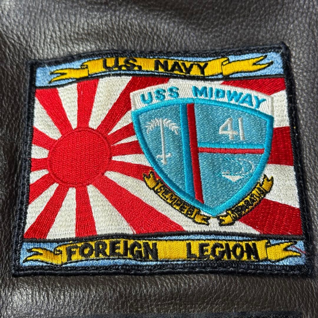 70s 米軍実物 G-1 USN BRILL BROS 黒タグ TOP GUN