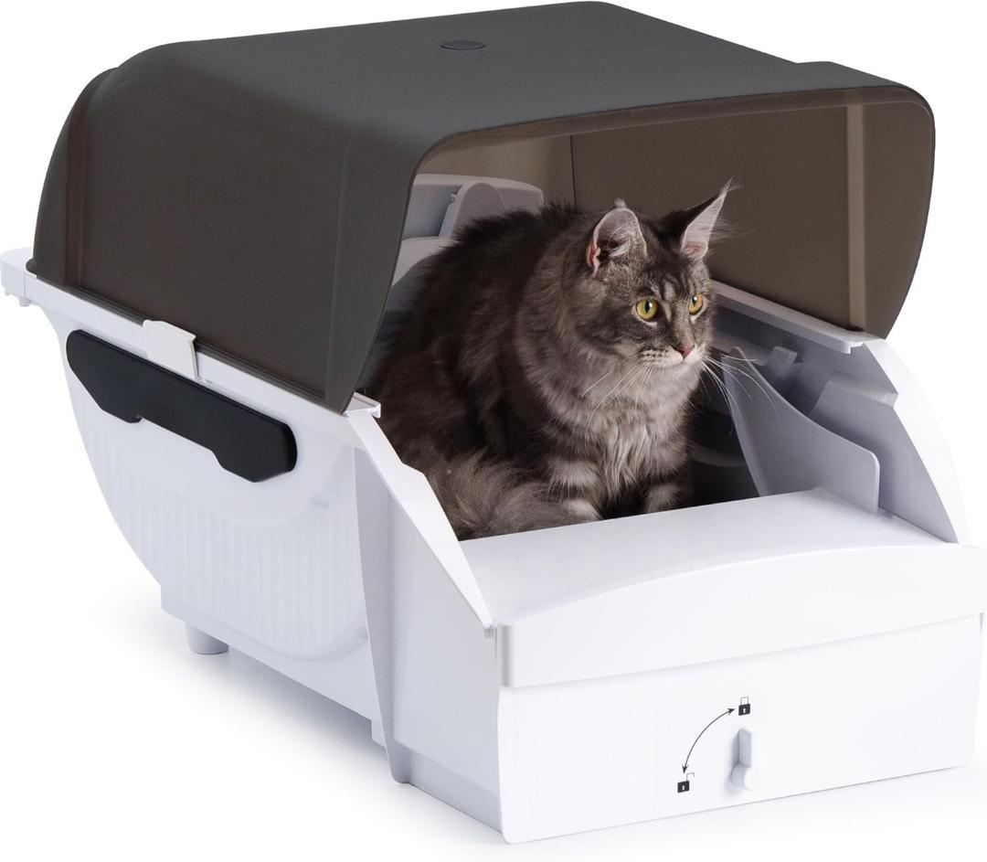 トイレ 猫 トイレ 自動 大型: 全自動 ネコトイレ 大型猫用 猫のトイレ