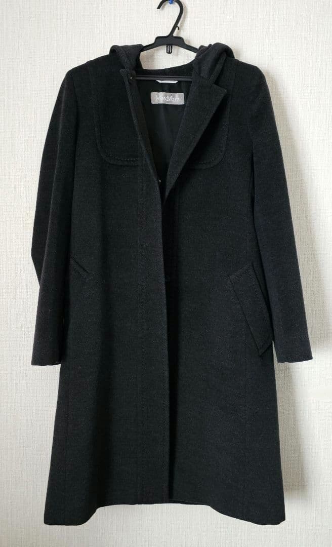 MaxMara【マックスマーラ】ロングコート3way チャコールグレー