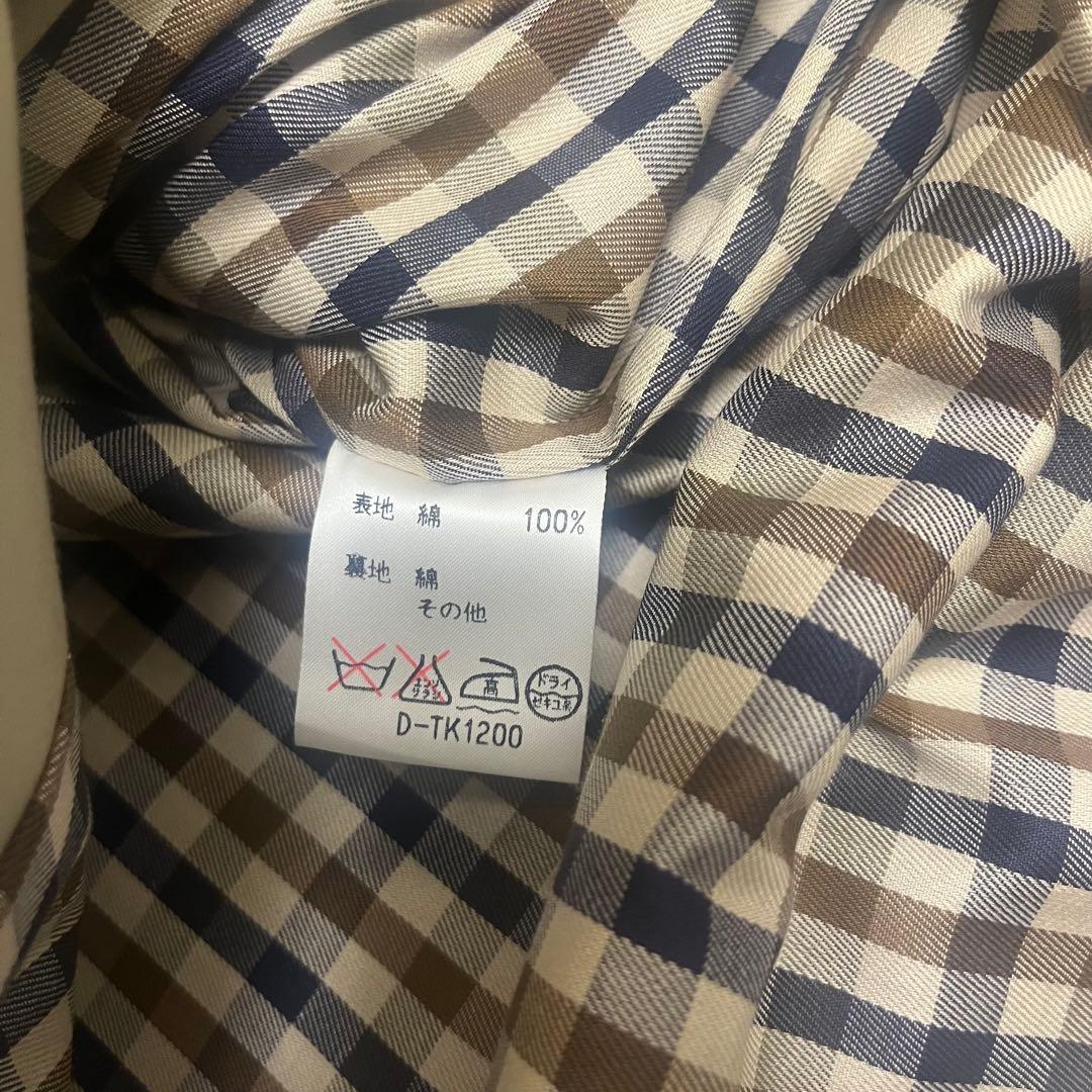 【未使用★タグ付】アクアスキュータム トレンチコート 撥水加工 ロング ベージュ