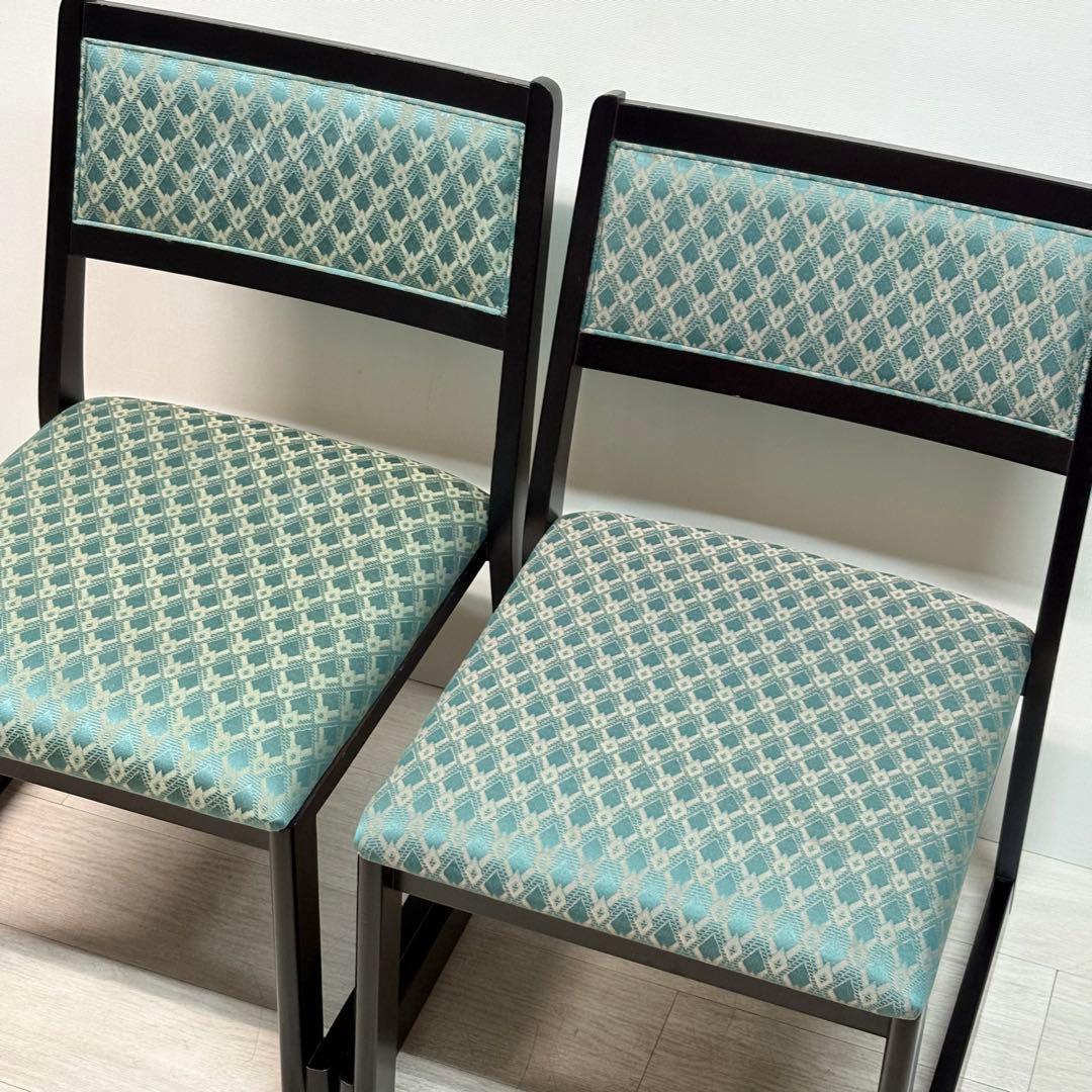 高脚座椅子　喜楽35 （スタッキング式） 座高350mm 和風　2脚セット